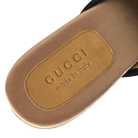 Gucci Men’s Slippers Princetown Shoes Velvet Embroidered Pas De Rumeur Sz 8 DM19 - Picture 8 of 11